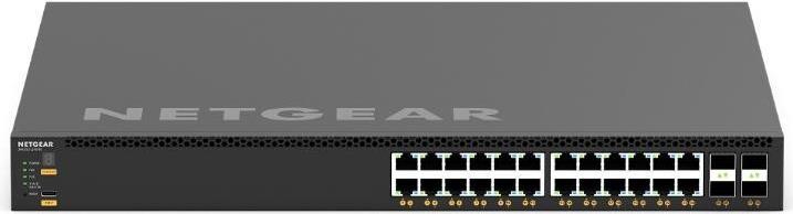 NETGEAR M4350-24X4V Gestito L3 10G Ethernet [100/1000/10000] Supporto Power over Ethernet [PoE] 1U Nero (NETGEAR AV Line M4350-