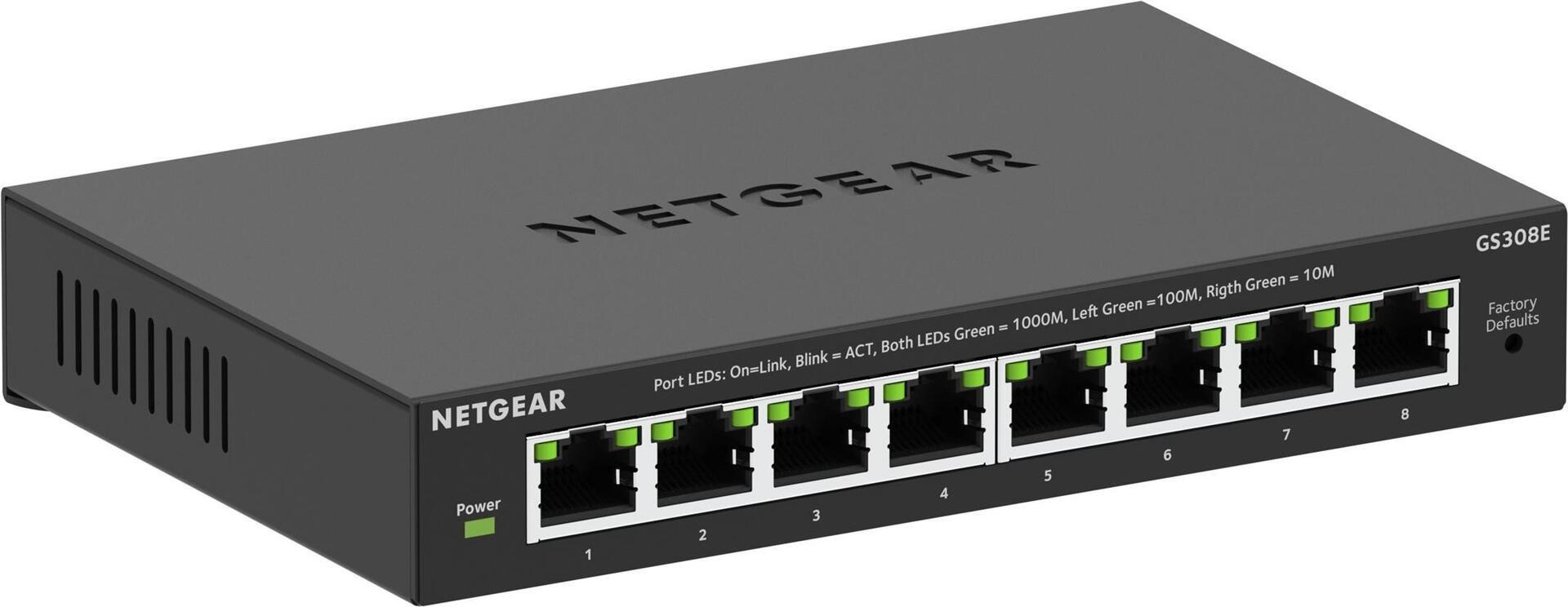 NETGEAR 8PORT GIGABIT PLUS SWITCH GS308E