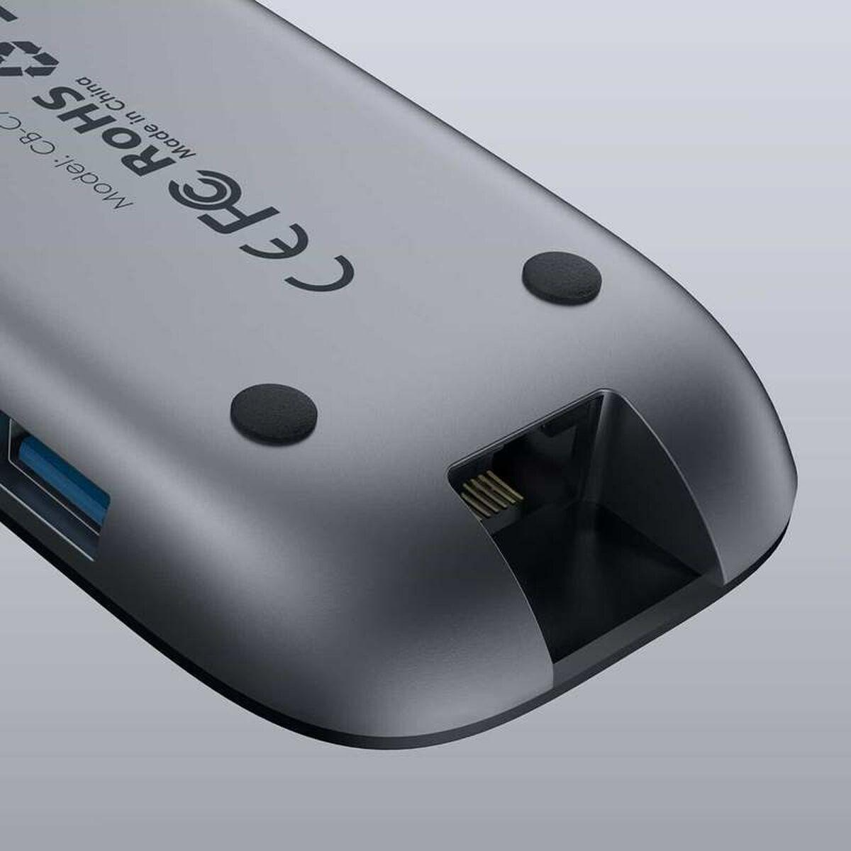 AUKEY CB-C71 hub di interfaccia 5000 Mbit/s Nero (AUKEY 8-in-1 USB-C Hub, 3xUSB-A 3.0, HDMI 4K, SD/TF - Black)