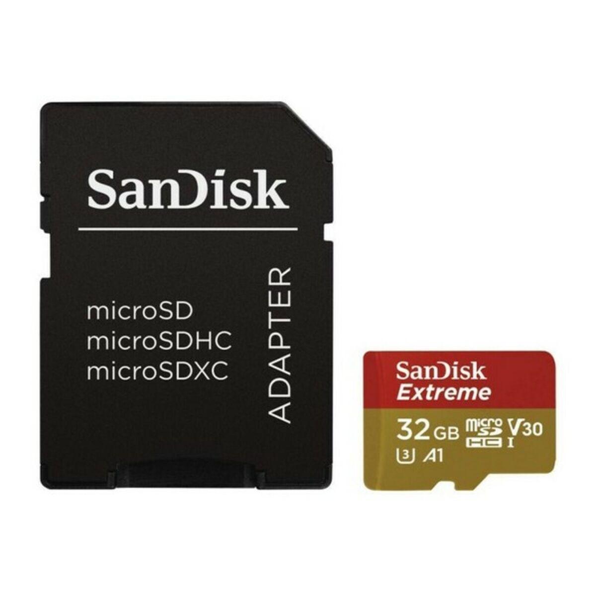 SanDisk Extreme 32 GB MicroSDHC UHS-I Classe 10 (EXTREME MICROSDHC 32GB - SD ADAPTER ACTION SPORTS CAMERAS)