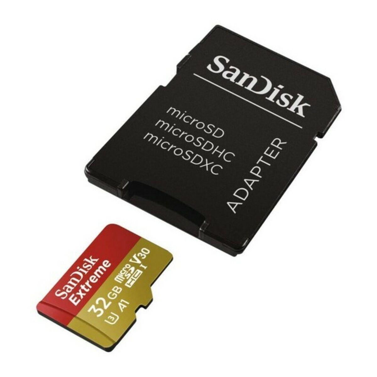SanDisk Extreme 32 GB MicroSDHC UHS-I Classe 10 (EXTREME MICROSDHC 32GB - SD ADAPTER ACTION SPORTS CAMERAS)