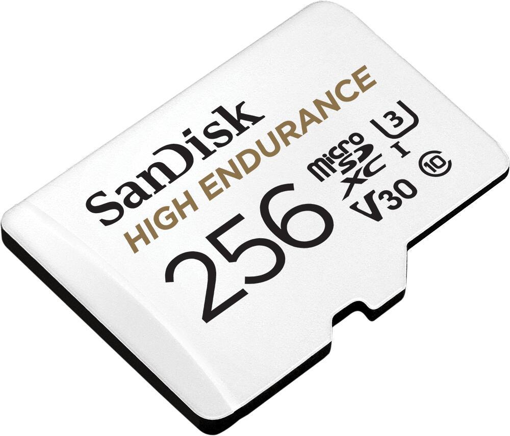 SanDisk High Endurance 256 GB MicroSDXC UHS-I Classe 10 (HIGH ENDURANCE MICROSDHC - 256GB CARD WITH ADAPTER)
