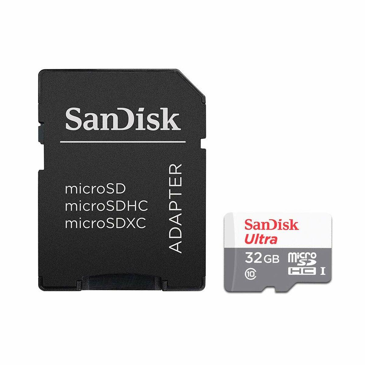 SanDisk Ultra microSD 32 GB MicroSDHC UHS-I Classe 10 (SanDisk Ultra - Scheda di memoria flash adattatore microSDHC per SD in d