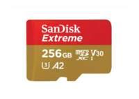Micro SDXC Sandisk Extreme 2022 - 256GB - C10, U3, V30, A1 - VelocitÃƒÆ’Ã‚Â  fino a 160/90MBps - compreso adattatore