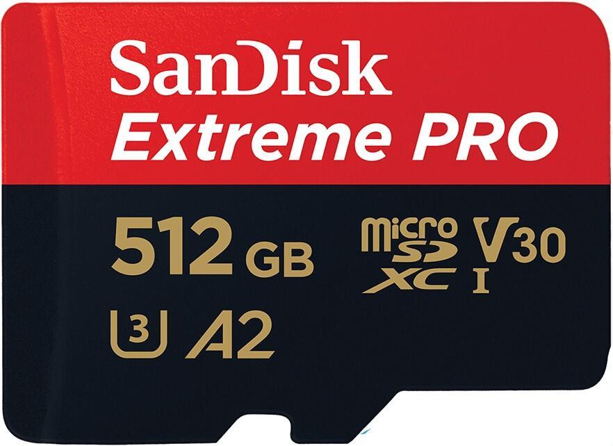 SanDisk Extreme PRO 512 GB MicroSDXC UHS-I Classe 10 (Extreme Pro 512 Gb Microsdxc - Uhs-I Class 10 - Warranty 12M)