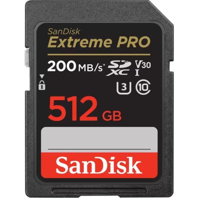 Sandisk Memory Card SDXC Extreme Pro 2022 512GB - C10 U3 V30 - fino a 200/140MBps