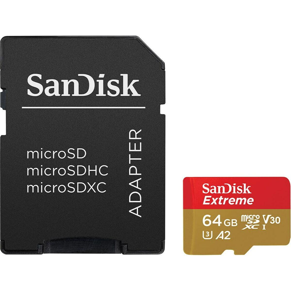 SanDisk Extreme 64 GB MicroSDXC UHS-I Classe 10 (EXTREME MICROSDXC 64GB SD - ADAPTER ACTION CAMS AND DRONES 1)