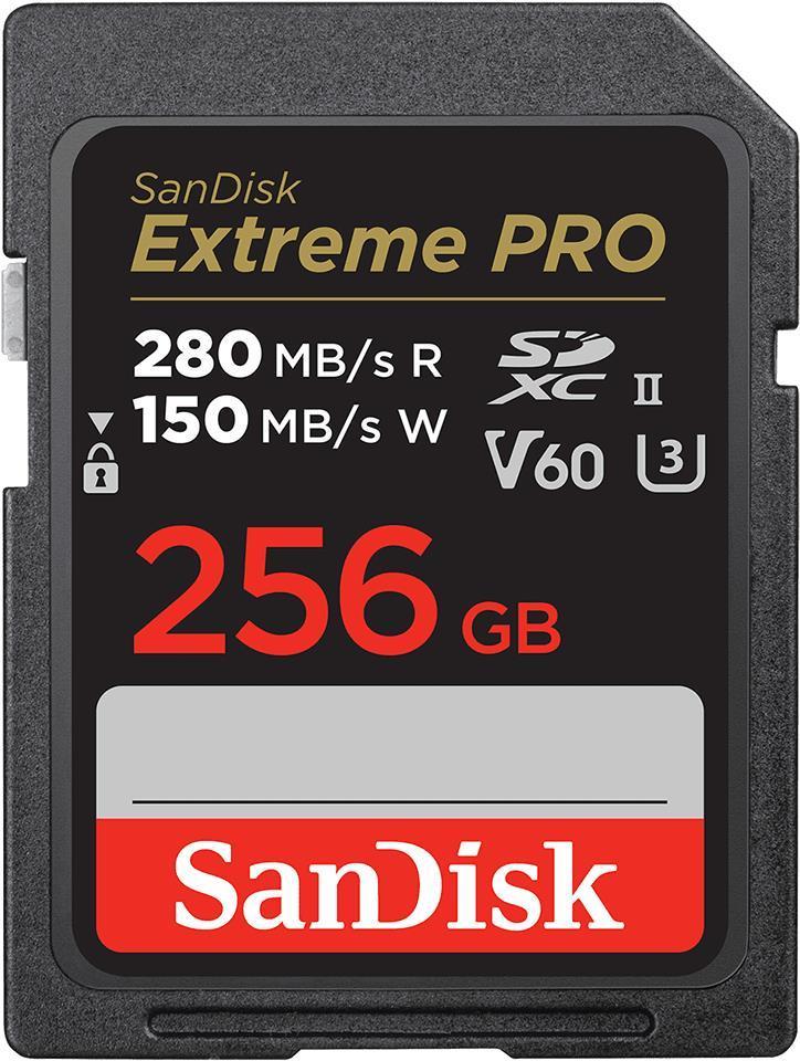 SanDisk SDSDXEP-256G-GN4IN memoria flash 256 GB SDXC UHS-II Classe 10 (PRO 256GB V60 UHS-II SD CARDS - 280/100MB/S V60 C10 UHS-