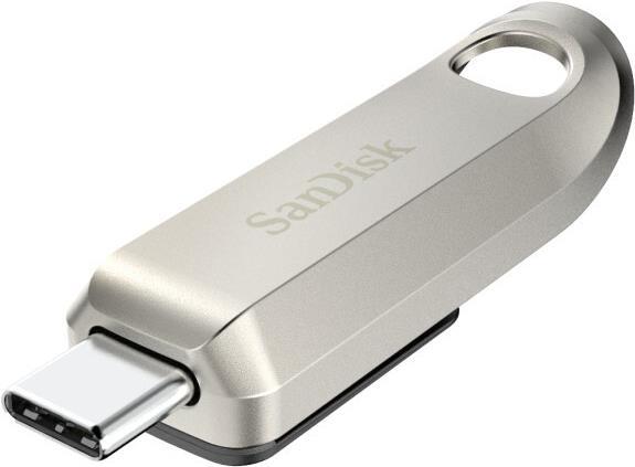 SanDisk SDCZ75-128G-G46 unit flash USB 128 GB USB tipo-C 3.2 Gen 1 3.1 Gen 1 Argento (SanDisk Ultra Luxe - Chiavetta USB - 128