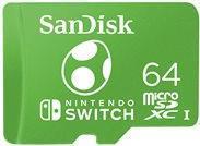 SanDisk SDSQXAO-064G-GN6ZN memoria flash 64 GB MicroSDXC UHS-I (MICROSDXC UHS-I CARD F/NINTENDO - SWITCH YOSI EDITION 64GB)