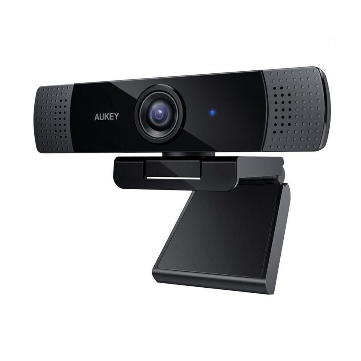 AUKEY PC-LM1E webcam 2 MP 1920 x 1080 Pixel USB Nero (Aukey Webcam with Stereo Sound 1080P)