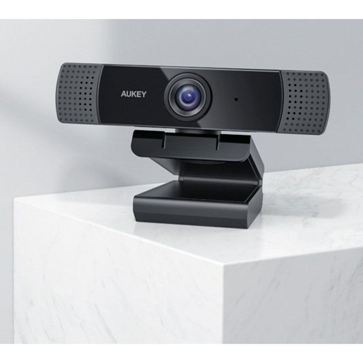 AUKEY PC-LM1E webcam 2 MP 1920 x 1080 Pixel USB Nero (Aukey Webcam with Stereo Sound 1080P)