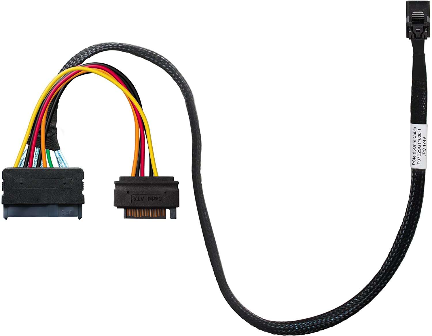 Cavo adattatore SFF8643 U.2 SFF-8639 NVMe nero, 50 cm