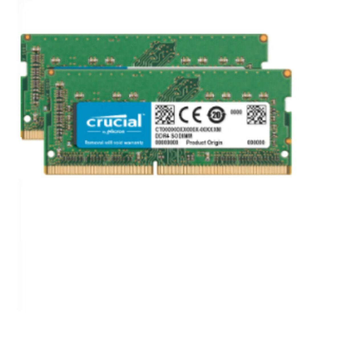Crucial 16GB DDR4-2400 memoria 2 x 8 GB 2400 MHz (Crucial - DDR4 - kit - 16 GB 2 x 8 GB - SO DIMM 260-pin - 2400 MHz / PC4-1920