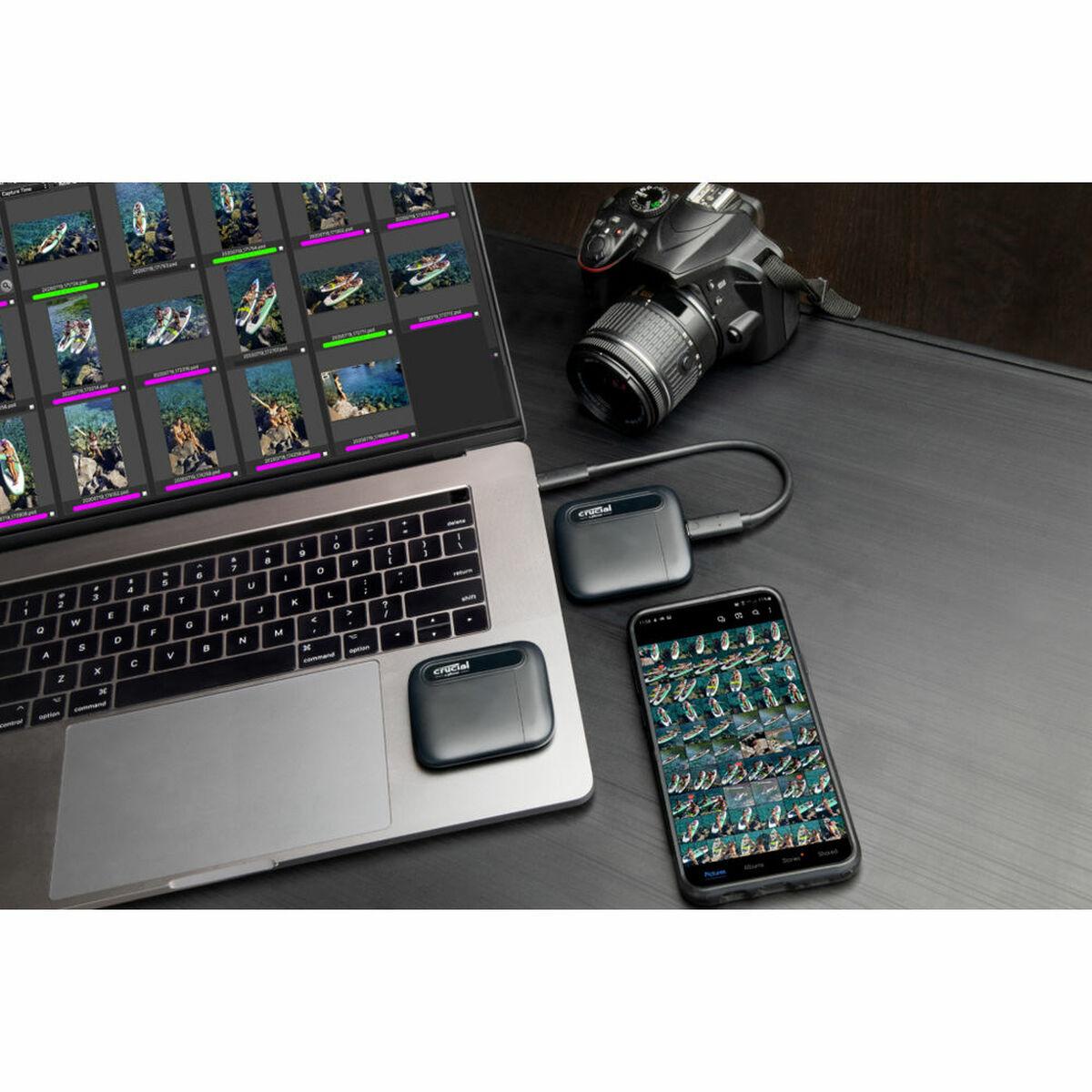 Crucial X6 500 GB Nero (Crucial X6 - SSD - 500 GB - esterno portatile - USB 3.2 Gen 2 USB-C connettore)