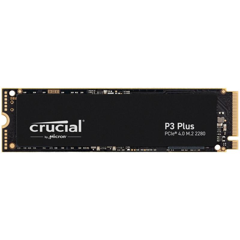 SSD CRUCIAL M.2(2280) 1TB NVME P3 PLUS PCIE4.0 READ:5000MB/S WRITE:3600MB/S - CT1000P3PSSD8