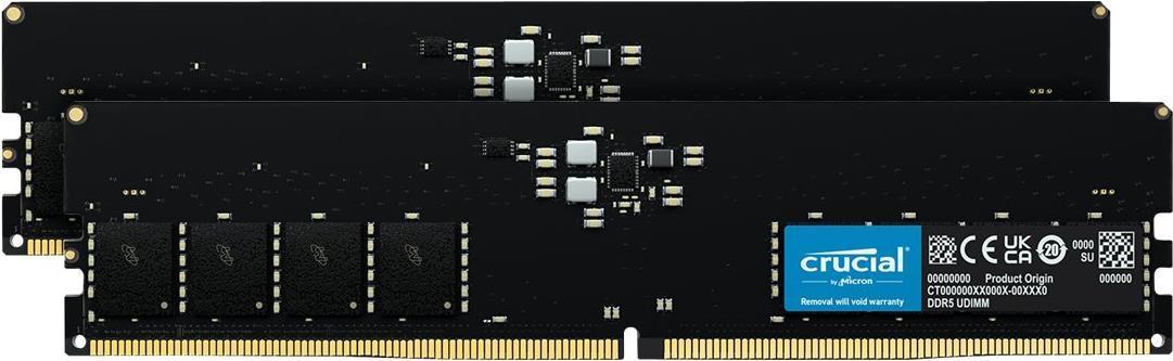 Crucial CT2K32G56C46U5 memoria 64 GB 2 x 32 GB DDR5 5600 MHz (64GB[32GBx2] Crucial DDR5 PC5-44800 5600MHz CL46 UDIMM)