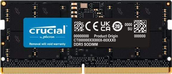 Crucial CT16G52C42S5 memoria 16 GB 1 x 16 GB DDR5 5200 MHz (16GB Crucial DDR5 PC5-41600 5200MHz CL42 16Gbit SODIMM)