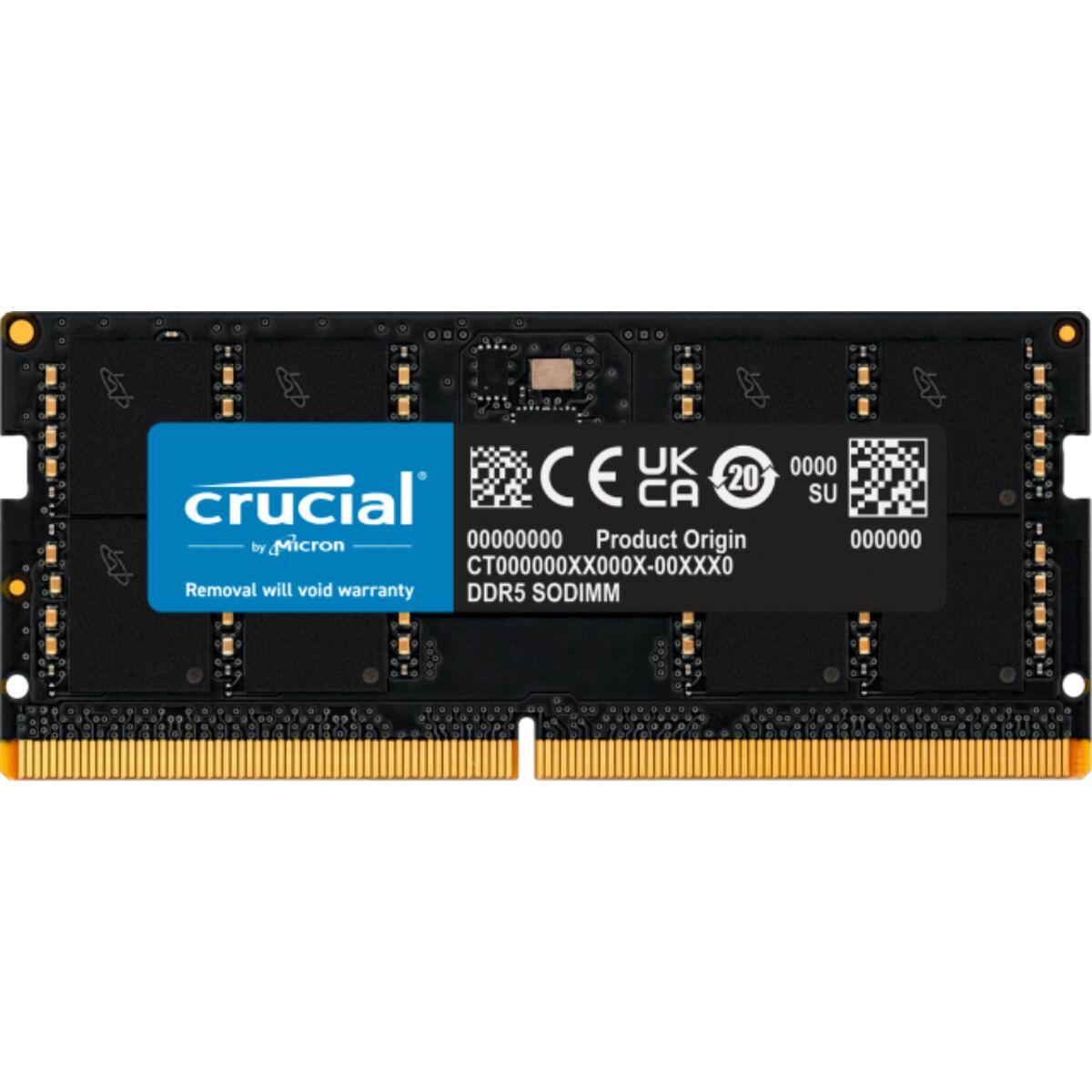 Crucial CT32G52C42S5 memoria 32 GB 1 x 32 GB DDR5 5200 MHz (32GB Crucial DDR5 PC5-41600 5200MHz CL42 16Gbit SODIMM)