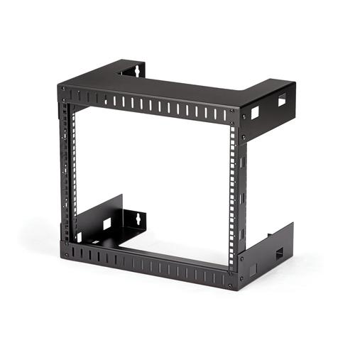 StarTech.com 8U 19" Rack di rete per montaggio a parete a 2 staffe - Rack open frame a muro profondo 30cm. Rack per dati/AV/IT/