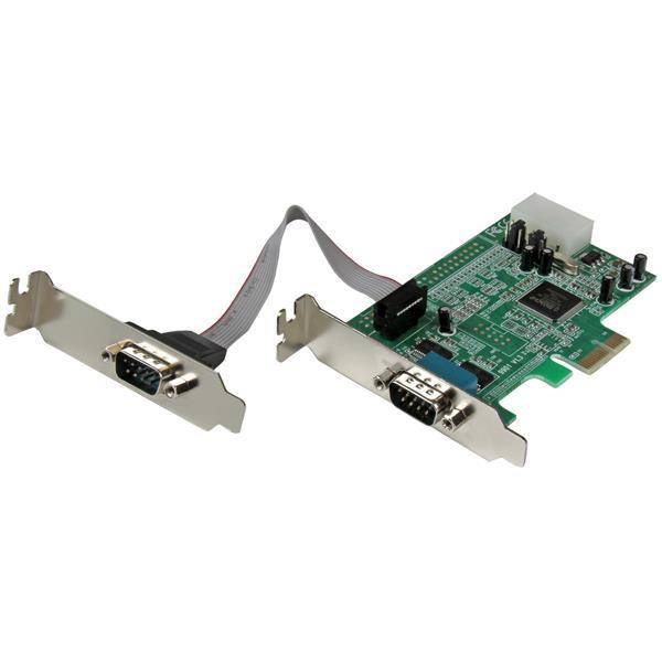 Scheda pcie seriale nativa basso profilo a 2 porte rs-232 con 16550 uart