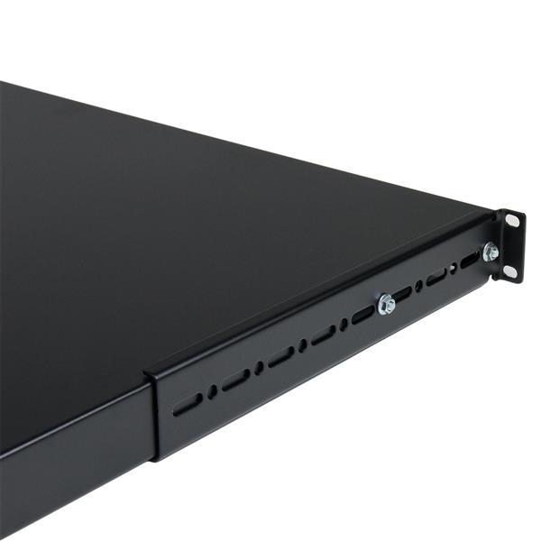 StarTech.com Ripiano 1U regolabile per montaggio su rack 19" - Robusto ripiano per armadio server rack 19 pollici - Mensola Uni