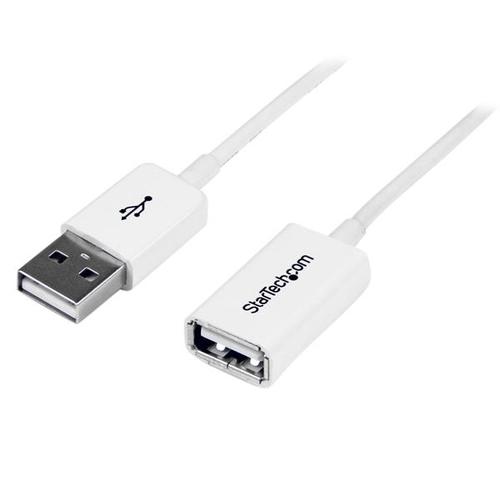 USB 2.0 A- MALE FEMELLE - BLANC