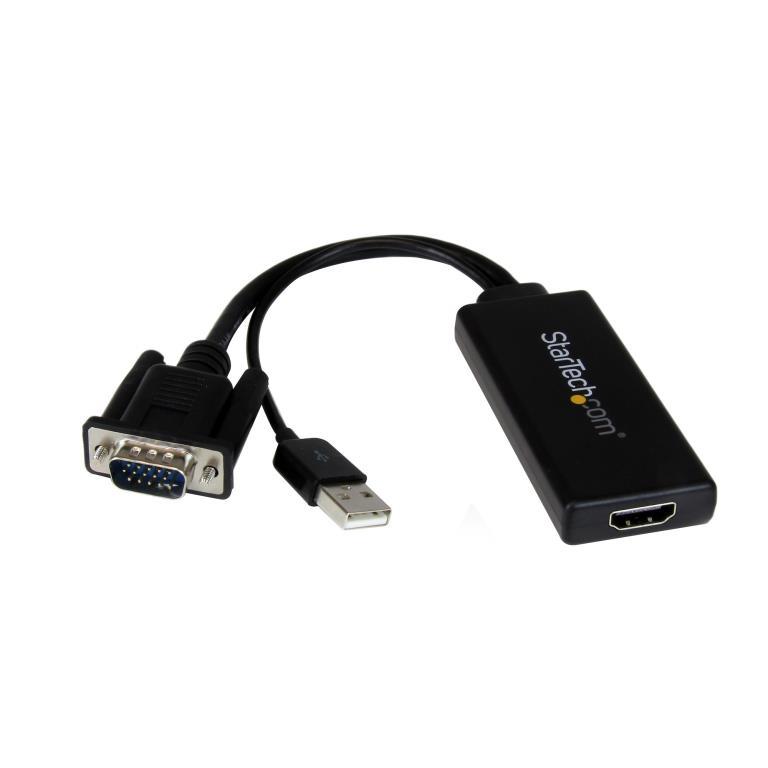 Adattatore Convertitore VGA a HDMI con Audio via USB - Cavo Convertitore Portatile VGA a HDMI - 1080p
