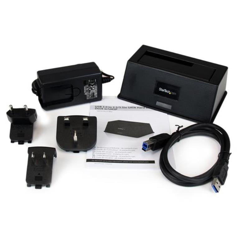 Docking Station USB 3.0 SATA III per HDD 35"/25" e SSD con UASP - Incluso cavo USB 3.0 adattatore di alimentazione universale