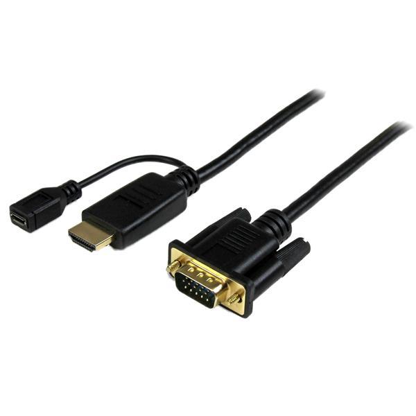 Cavo convertitore attivo hdmi a vga - adattatore hdmi a vga m/m - 1920x1200 / 1080p da 91cm