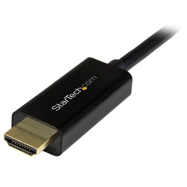 Cavo convertitore adattatore displayport a hdmi - dp a hdmi da 1m - 4k - colore nero
