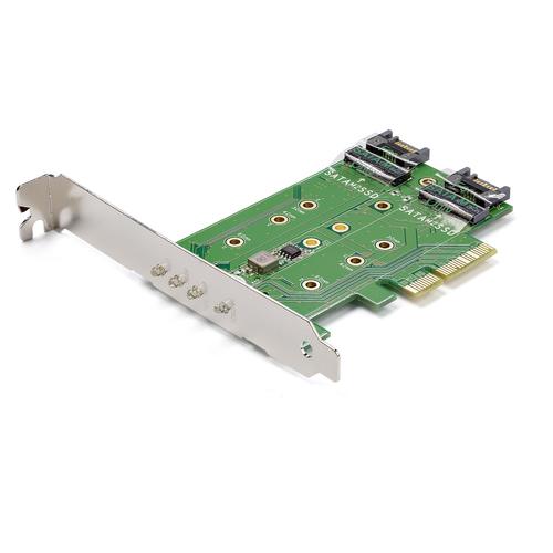 StarTech.com Adattatore SSD M.2 NGFF a 3 porte - 1x M.2 PCIe ( NVMe) 2x M.2 SATA III M.2 - PCIe 3.0
