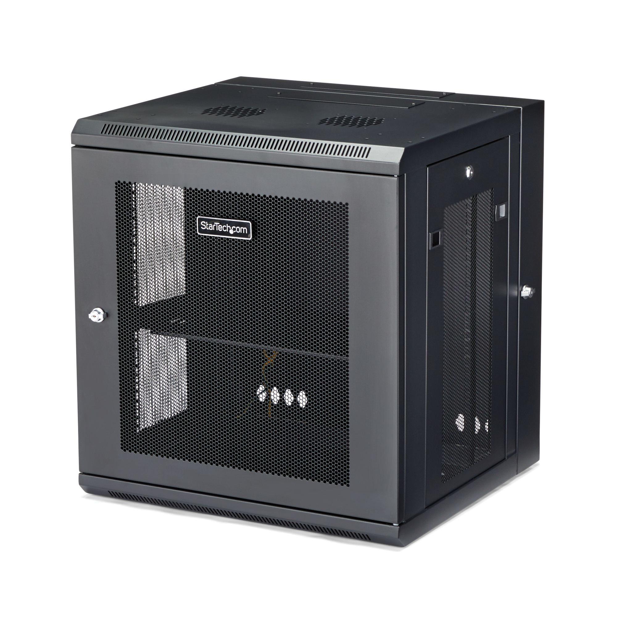 StarTech.com Armadio per Server Rack Montabile a Parete 12U - Armadio a Cerniera fino a 17" (43cm) di profondit