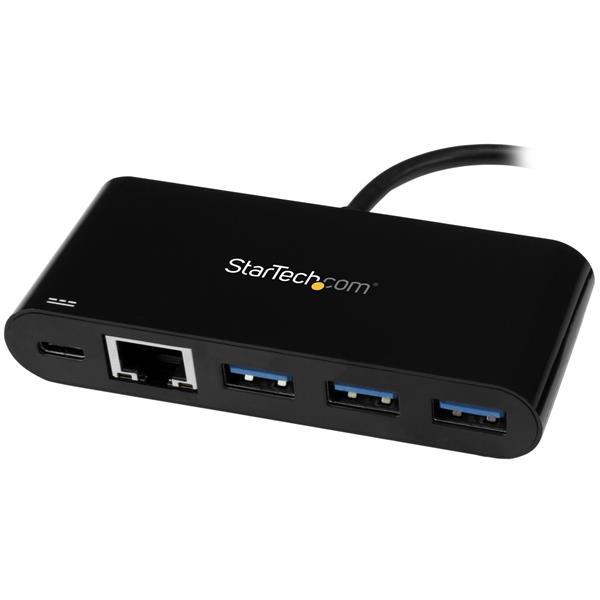 Hub usb 3.0 a 3 porte con gigabit ethernet e power delivery - usb-c