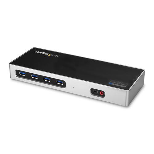 StarTech.com Dock USB-C e USB-A - Dock doppio monitor DisplayPort HDMI 4K 60Hz - Docking station ibrida USB 3.0 per laptop USB