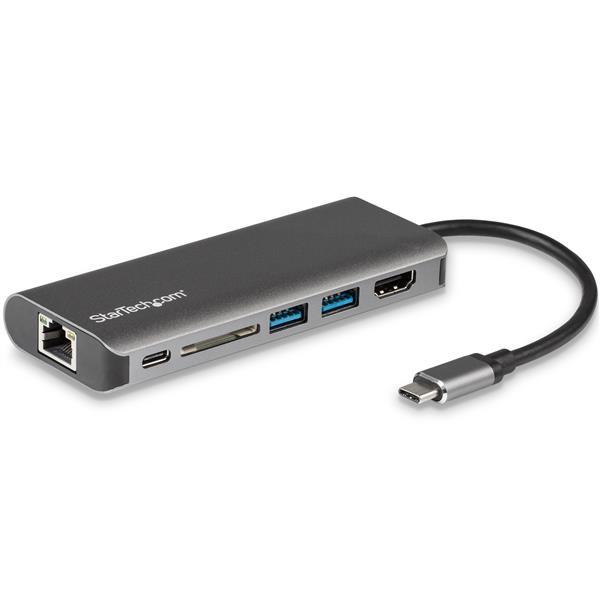 Adattatore Multiporta USB-C - Lettore Schede SD - Power Delivery - 4K HDMI - GbE - 2x USB 3.0