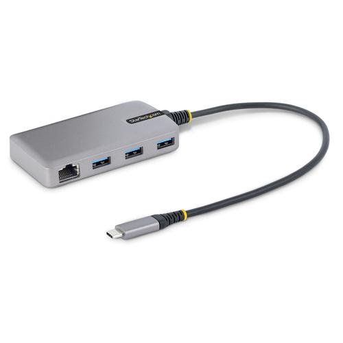 StarTech.com Hub USB-C con Etherenet a 3 porte - 3x porte USB-A Gigabit Ethernet RJ45 USB 3.0 5Gbps alimentazione tramite bus c