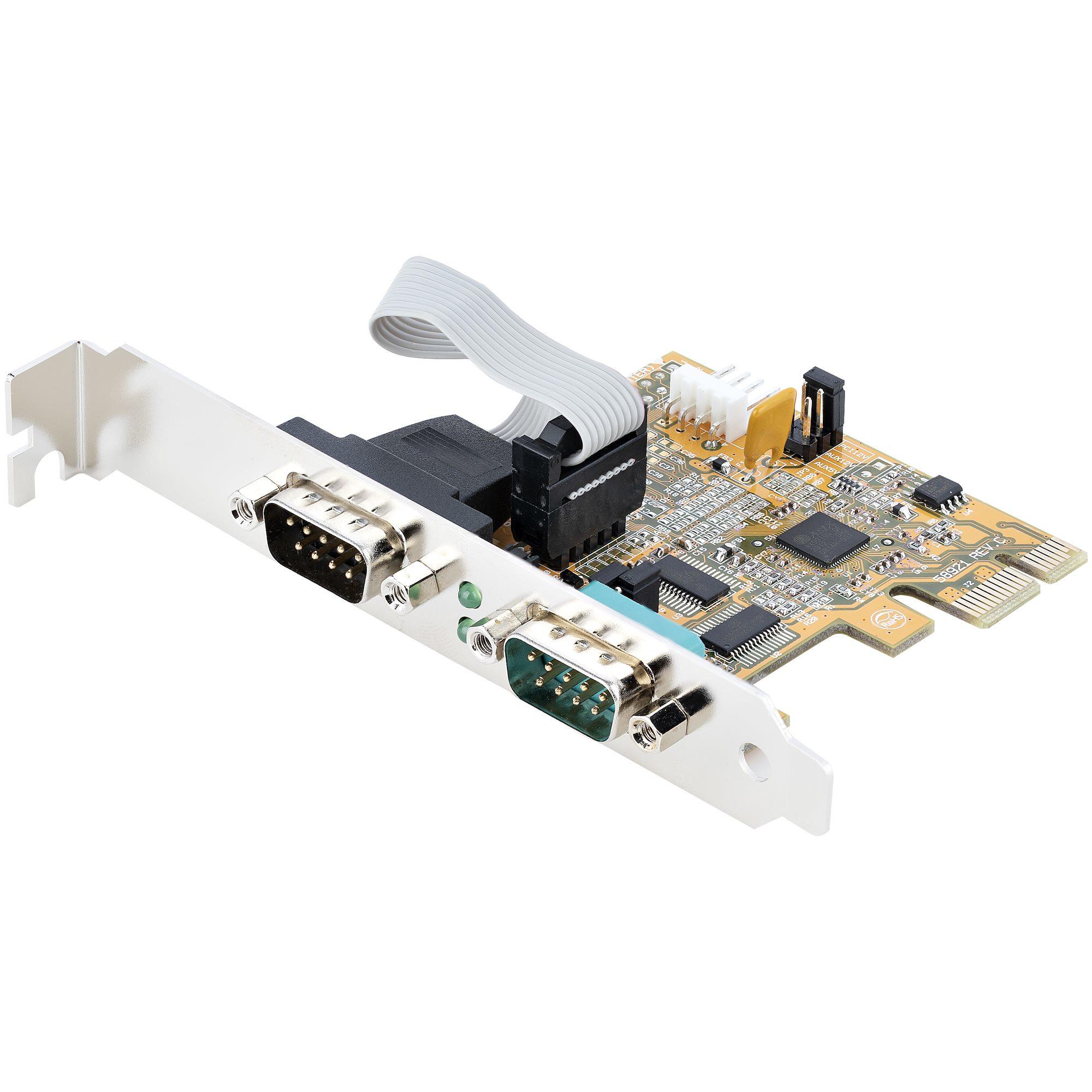 StarTech.com Scheda seriale PCI Express a due porte Scheda di interfaccia seriale da PCIe a 2x RS232 (DB9) Scheda PCIe per PC c