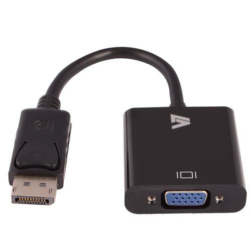 V7 Adaptador negro de vÃ­deo con conector DisplayPort macho a VGA hembra