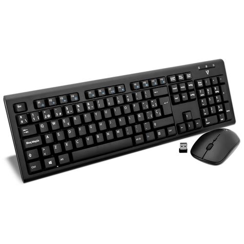 V7 Set tastiera e mouse wireless ES (WIRELESS KEYB MOUSE DESKTOP ES - SPANISH LAYOUT ES SP) - Versione Tedesca