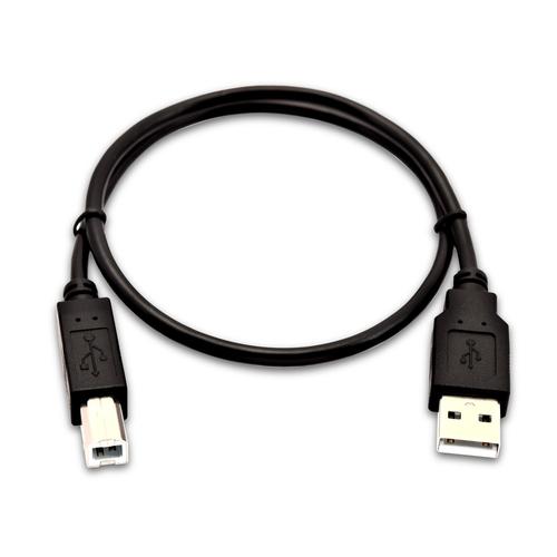 V7 05 m 16 piedi USB A maschio a USB B maschio nero (USB2.0 A TO B 50CM 1.6FT CABLE - DATA CABLE 480MBPS PERIPHERALS)