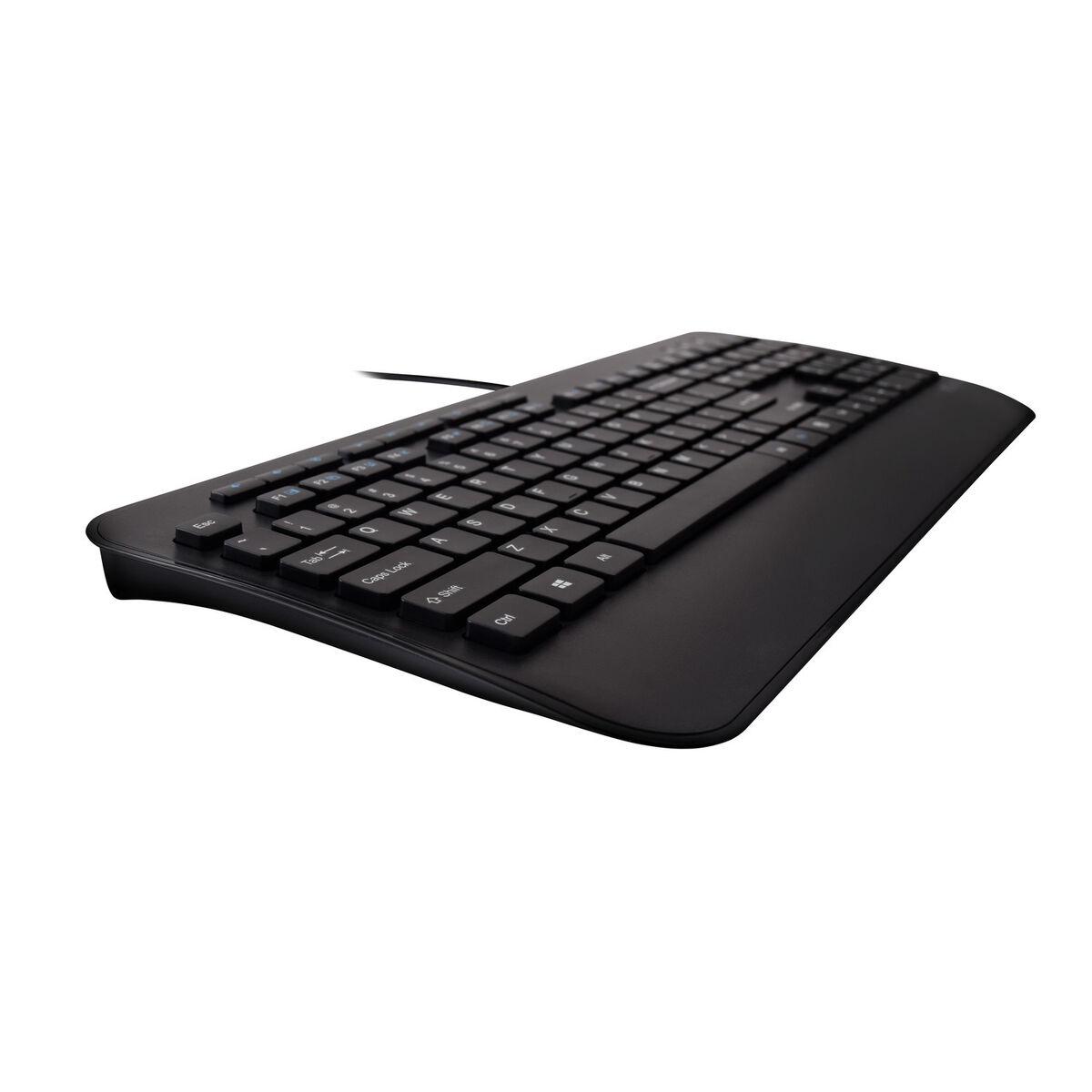 V7 Combinazione di tastiera USB di dimensioni standard con poggiapolsi e mouse ambidestro - ES (PRO USB KEYBOARD MOUSE COMBO ES