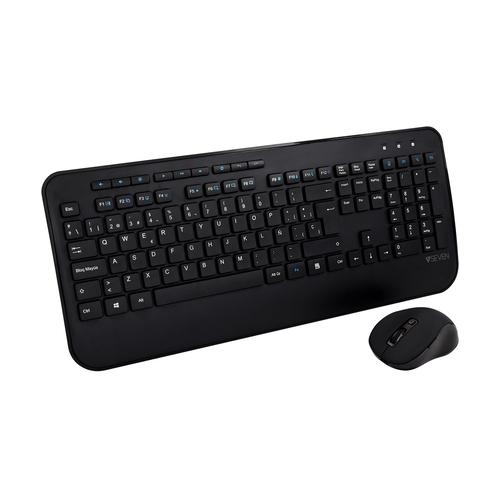 V7 Tastiera full-size/poggiapolsi QWERTY spagnolo CKW300ES nero (PRO WIRELESS KB MOUSE COMBO ES - FULL SIZE/PALMREST ES SPANISH