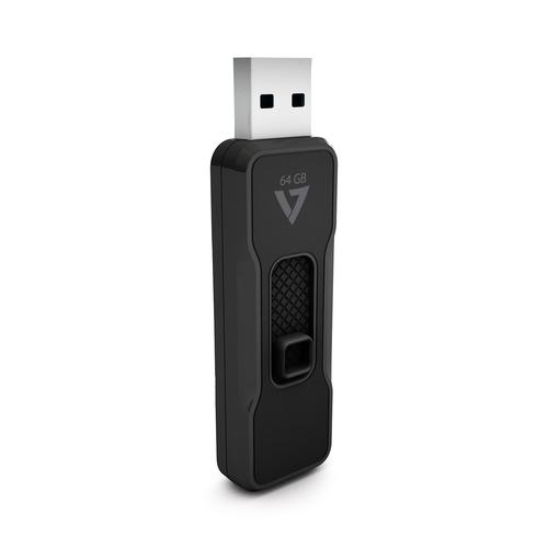 V7 UnitÃƒÂ  flash USB 2.0 da 64 GB - con connettore USB retrattile