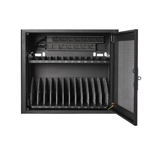 V7 CHGSTA12AC-1K portable device management cart& cabinet Carrello per la gestione dei dispositivi portatili Nero
