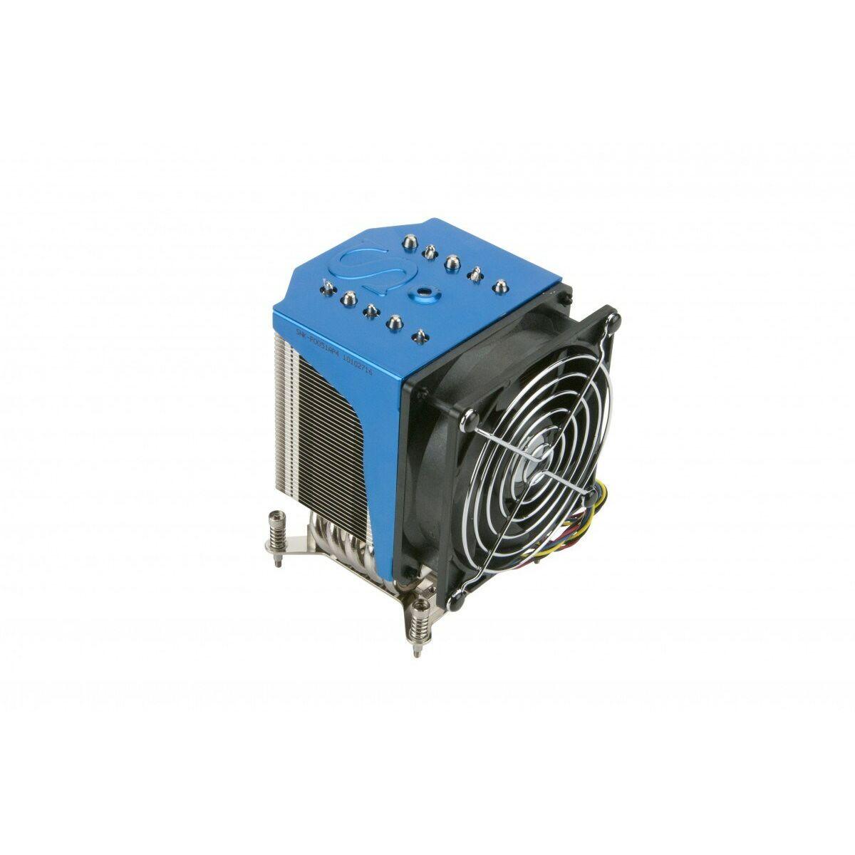 Sistema di raffreddamento per computer Supermicro SNK-P0051AP4 Processore Raffreddatore d'aria Nero Blu Metallizzato Argento