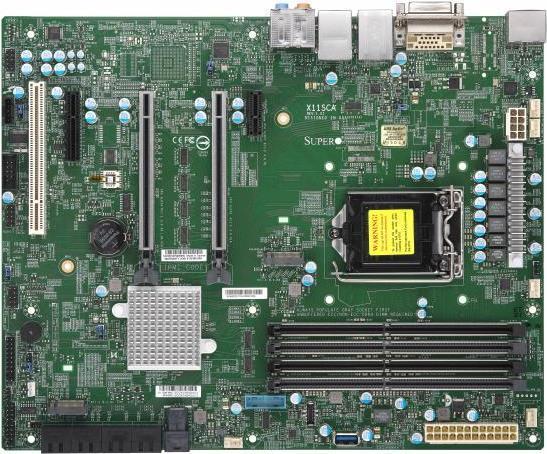 Super Micro Supermicro X11SCA - Motherboard - ATX - Socket LGA1151 - C246 - USB 3.1, USB -c Gen2, USB 3.1 Gen 2 - 2 x Gigabit L