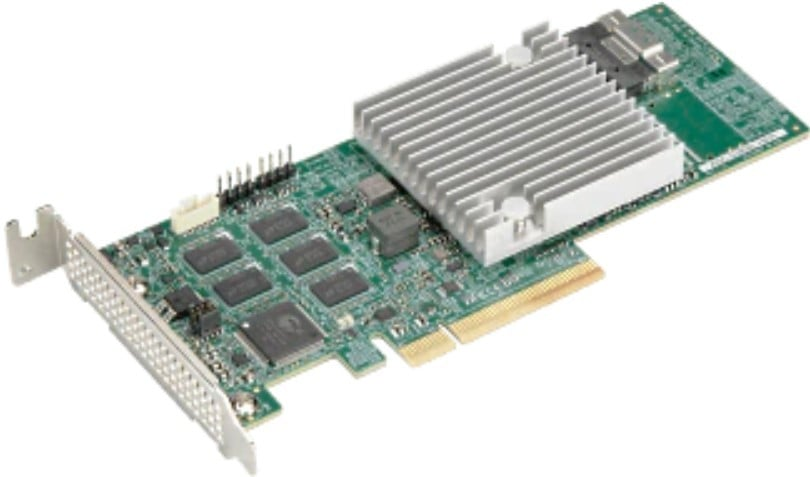 Supermicro AOC-S3908L-H8IR-O 8 porte interne 12Gb/s, x8 Gen4, ROC-LP, 240 HDD con esp, RoHS