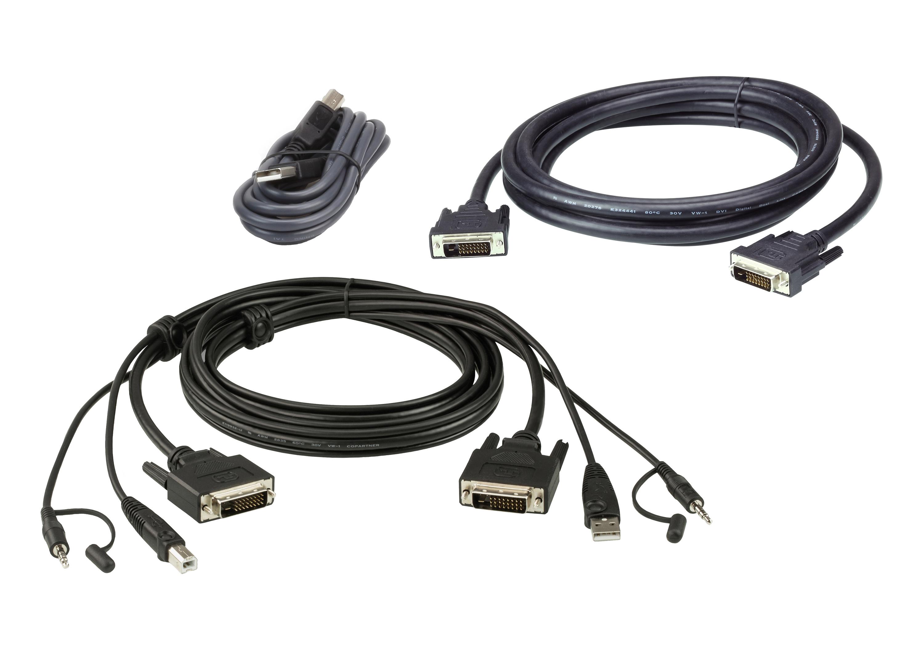 Aten CABLE KIT DUAL DVI-Dd/USB/SP L:1.8M