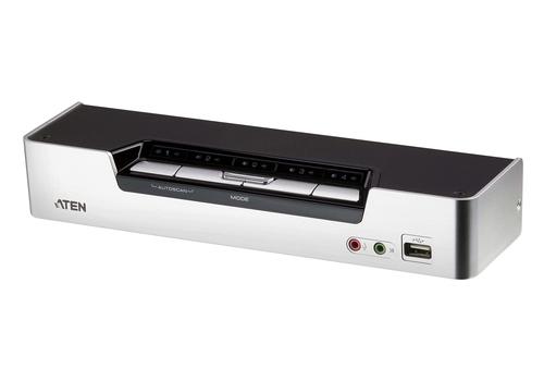 ATEN CS1794 switch per keyboard-video-mouse (kvm) Montaggio rack Nero, Acciaio inossidabile